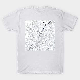 Kopie von Kopie von Lisbon map city map poster - modern gift with city map in dark blue T-Shirt